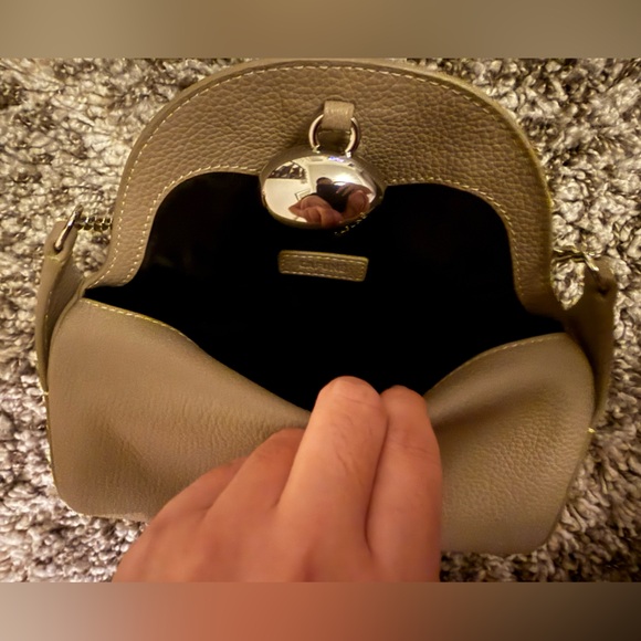 Gray Leather Shoulder Bag - Picture 6 of 6